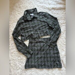 Princess Polly Green Plaid Two-Piece Set